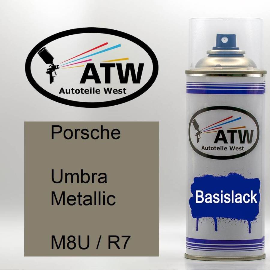 Porsche, Umbra Metallic, M8U / R7: 400ml Sprühdose, von ATW Autoteile West.